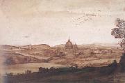Claude Lorrain Rome with St Peter's (mk17) painting